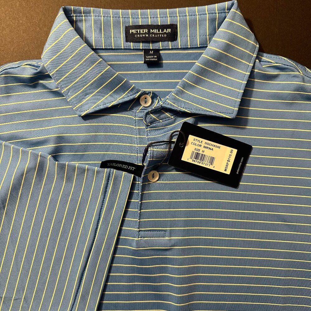 Peter Millar Crown Crafted Duet Performance Jersey Polo-Men's Size M-NWT